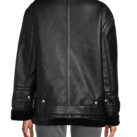 NEW Rebecca Minkoff Faux Leather Moto Jacket 1095NTM - Picture 9 of 9